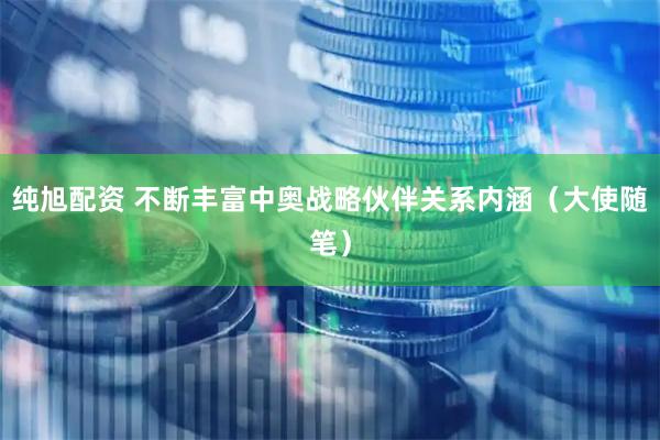 纯旭配资 不断丰富中奥战略伙伴关系内涵（大使随笔）